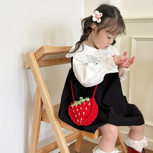 Title 8, Handmade Knitted Childrens Wool Cute Strawberr...