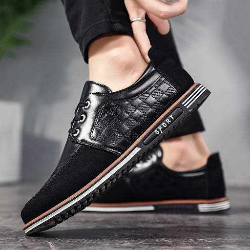 Title 7, Personalized lace-up flat shoes handmade from l...