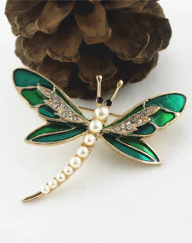 Grüner Libellen-Pin, stilvoll für R - 3