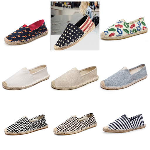 Title 2, Fisherman Shoes with Hemp Rope Woven with Straw...