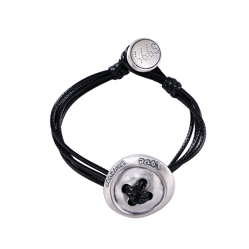 Korean Fashion Ladies Leather Rope Buttons for a stylish and unique look. Perfect for blouses, jackets, and adding a tou