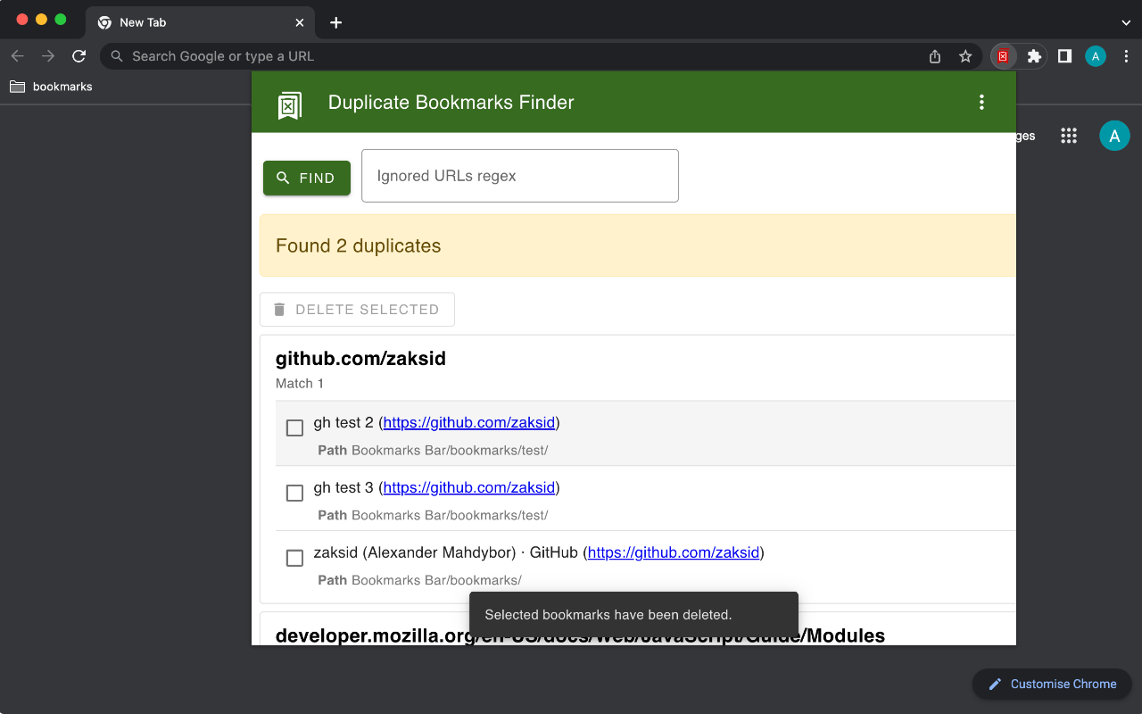 Duplicate Bookmarks Finder Preview image 6