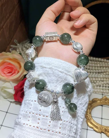 Vintage zilveren sieraden DIY groen - 3