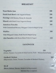 Highland Burger Grill menu 1