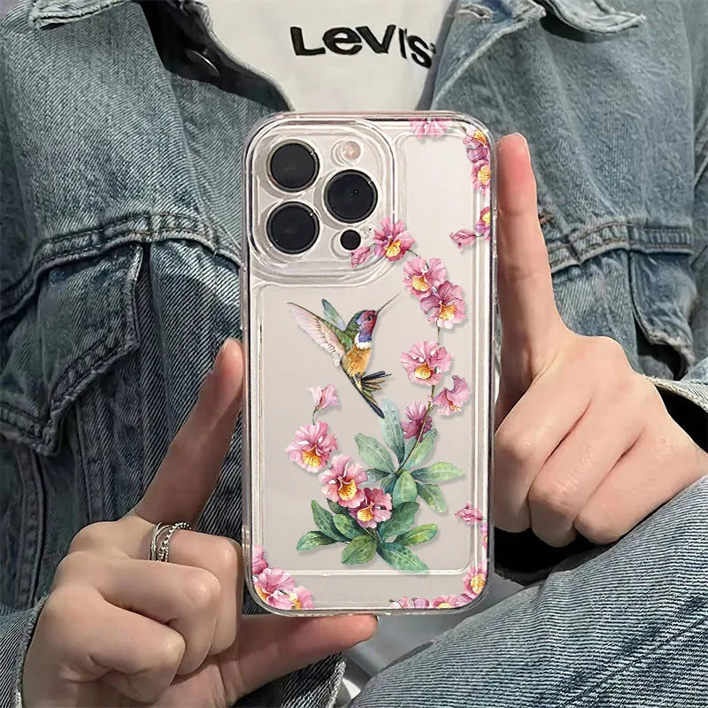 Futrola za telefon Flower Magpie sa finim rupicama, sveobuhvatna. Cvetni dizajn, laka instalacija, potpuna zaštita, udoban hvat, zaštita telefona.