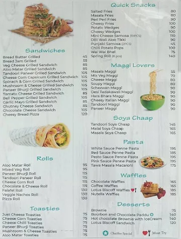 Project Momowala menu 
