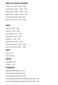 Mohan Foods menu 1