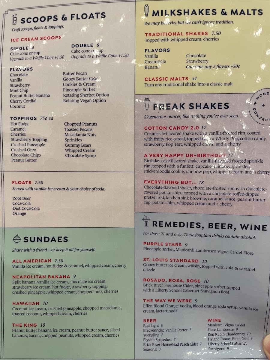 Soda Fountain gluten-free menu