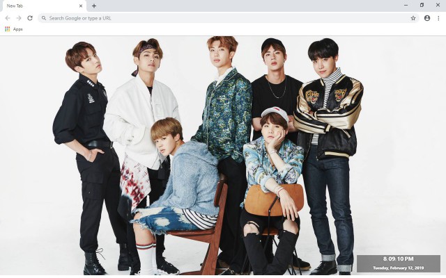 BTS - Bangtan Boys New Tab Theme