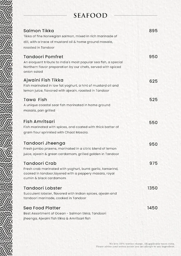 Punjab Bistro menu 