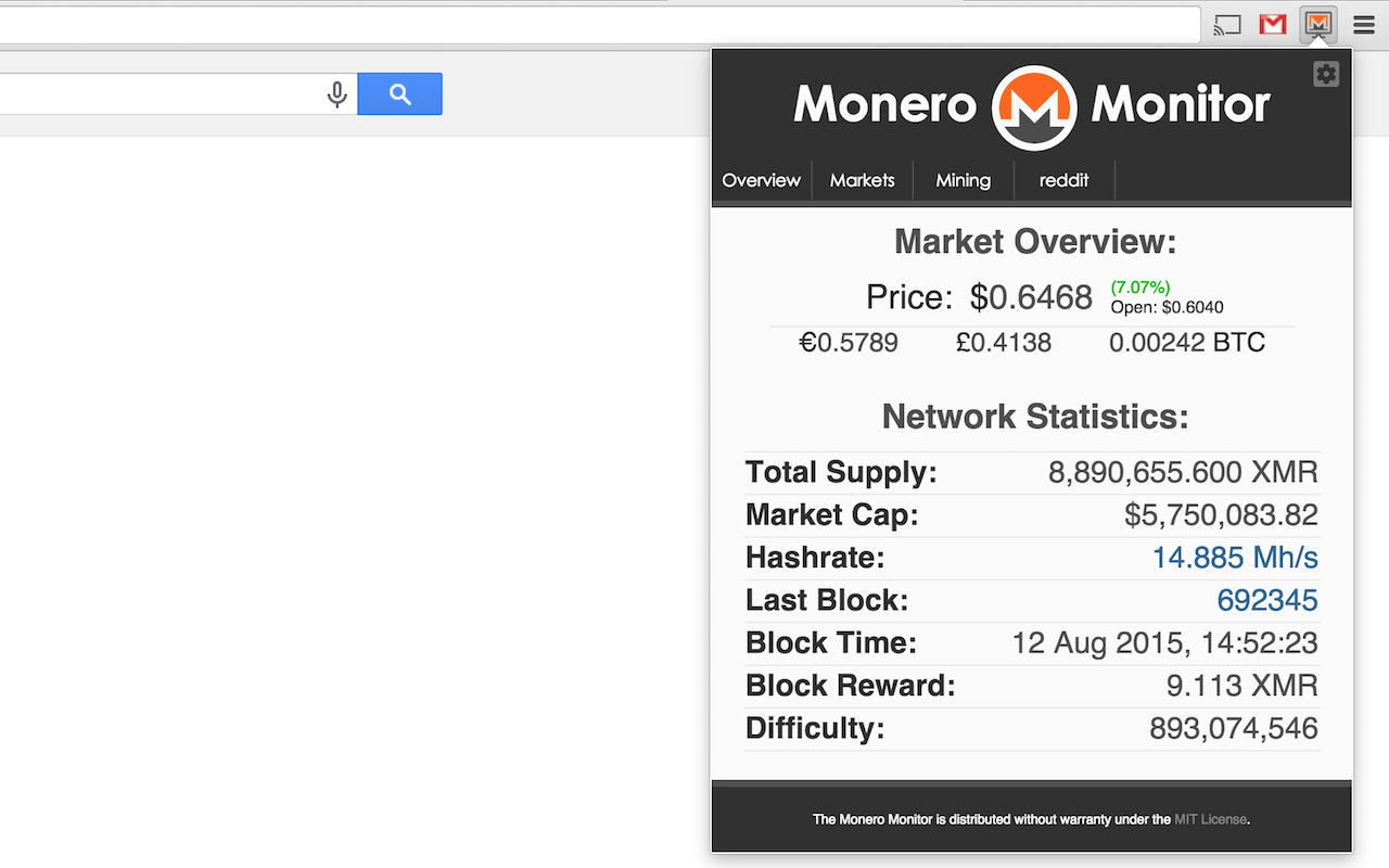 Monero Monitor Preview image 3