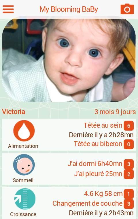 Android application Bébé soins et croissance screenshort
