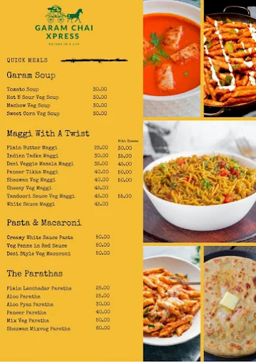 Garam Chai Xpress menu 