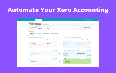 Xero Accounting Auto Reconcile Clicker small promo image