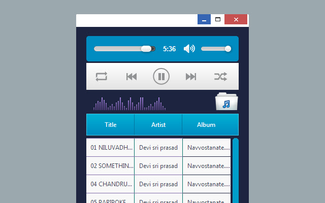 MP3 Player chrome extension