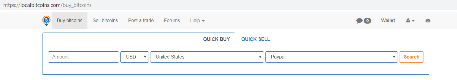 Localbitcoins.com select PayPal method to buy.