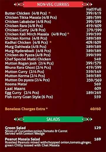 Indian Cravings menu 