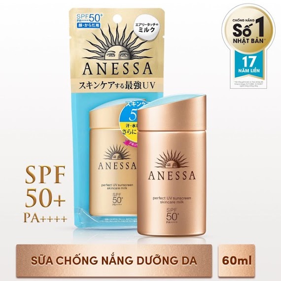 Kem Chống Nắng Freeship Sữa Chống Nắng Shiseido Anessa 60Ml Perfect Uv Sunscreen Skincare Milk