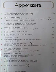 Vera Italiano menu 4