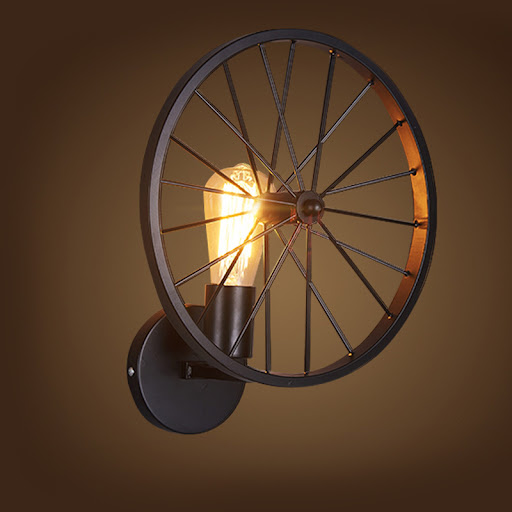 Title 6, American Retro Industrial Style Wall Lamp Wroug...