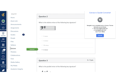 Canvas Quiz To Quizlet