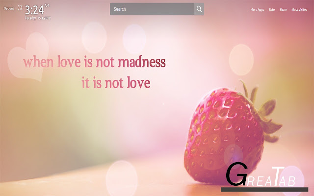 Love Wallpapers Theme |GreaTab