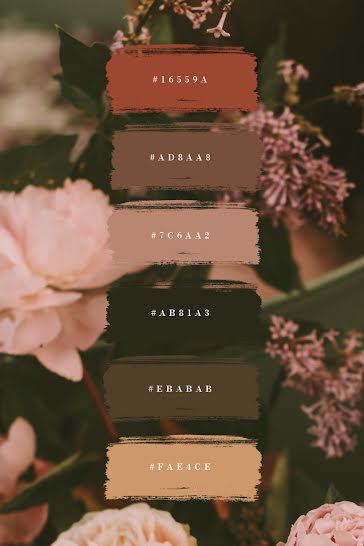 Floral Palette - Brand Board template