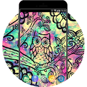 Galaxy Neon Theme:Cute Colorful Owl Live Wallpaper 1.0.1 Icon