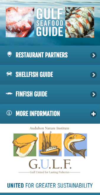 Android application Audubon Gulf Seafood Guide v2 screenshort