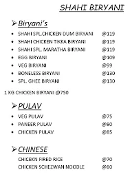 Shahi Hotel menu 1