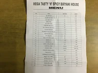 Mega Tasty N Spicy Biryani House menu 1