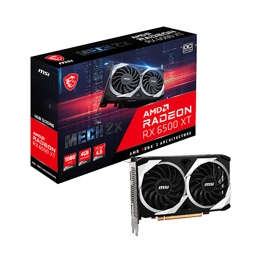 Card màn hình MSI RTX 6500XT MECH 2X 4G OC 4GB GDDR6 