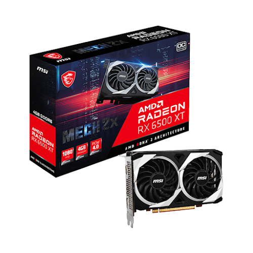 Card màn hình MSI RTX 6500XT MECH 2X 4G OC 4GB GDDR6 