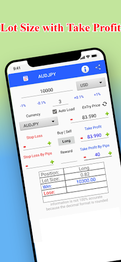 Screenshot Fx calculator - Diary trading 