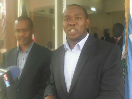 Laikipia governor Ndiritu Muriithi during the announcement of new appointments. photo/ ELIUD WAITHAKA