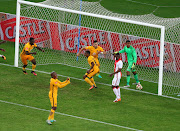 Lorenzo Gordinho scores for Kaizer Chiefs during the Absa Premiership match between Kaizer Chiefs and Ajax Cape Town at Moses Mabhida Stadium on October 15, 2016 in Durban, South Africa.
