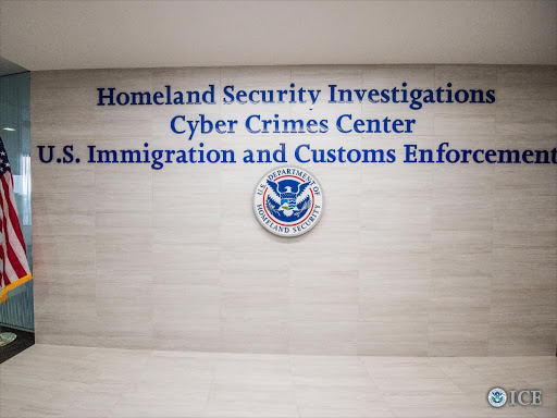 The entrance to the Immigration and Customs Enforcement (ICE) Cyber Crimes Center is seen in this US Department of Homeland Security (DHS) building in Fairfax, Virginia, US on July 21, 2015. /REUTERS