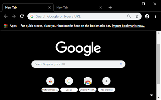 Material Deep Black Theme Preview 1