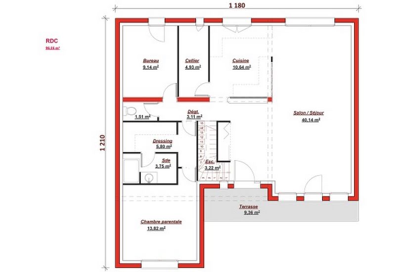  Vente Terrain + Maison - Terrain : 1 600m² - Maison : 145m² à Bazemont (78580) 