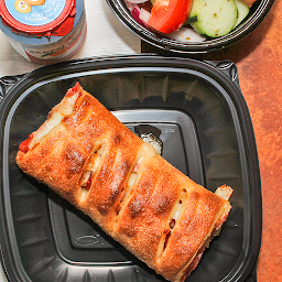 Spicy Italian Beef Stromboli w/ Side Marinara