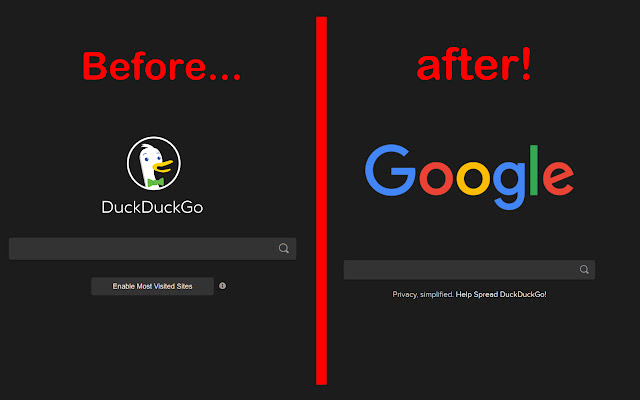 DuckDuckGo Hider/Disguiser chrome extension