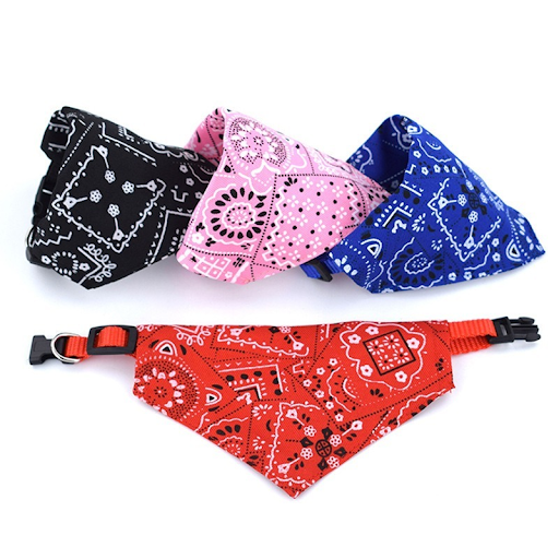 Pet Dog Neck Scarf Cat Puppy Collar Bandana Collar Scarf with Leather Collar Accessories Adjustable Pet Scarf