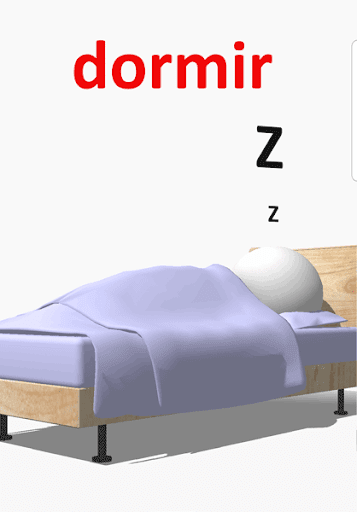 Spanish Action Words 3D Animated Flash Cards