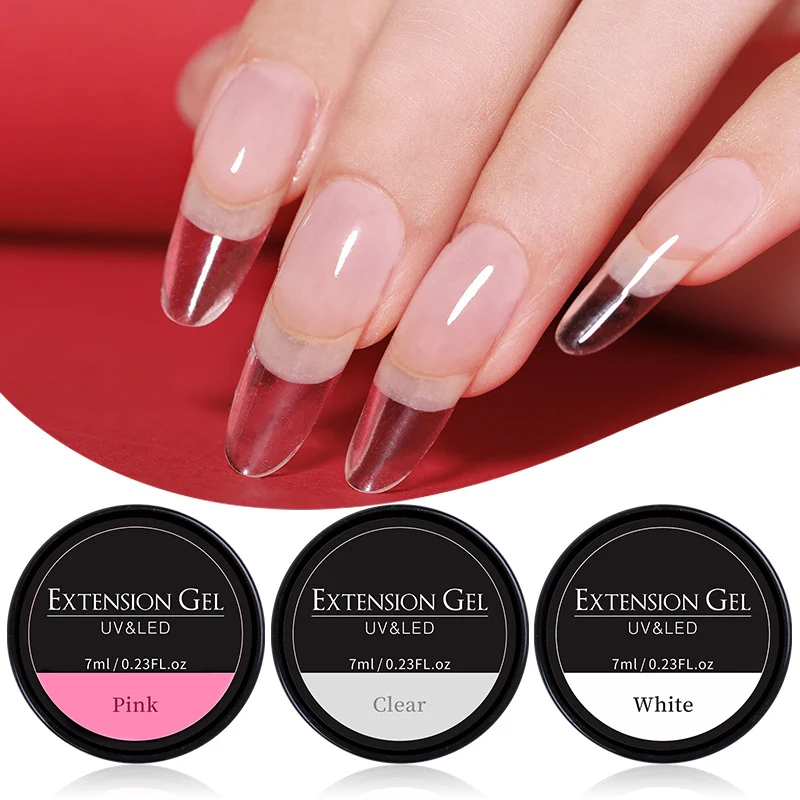 Colla per Unghie a Estensione Rapida in Scatola, Rimovibile, UV, Colla per Modelli Unghie, 3 Colori Disponibili, Facile da Usare