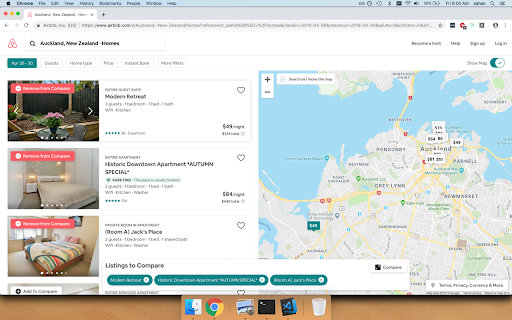 Airbnb Listing Compare App
