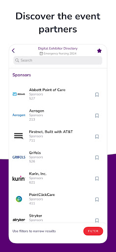 Screenshot ENA Events