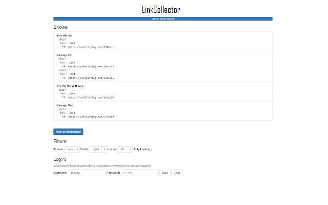 LinkCollector chrome extension