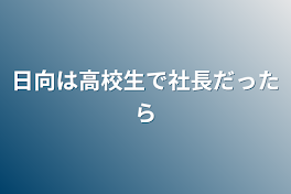 日向は高校生で社長だったら