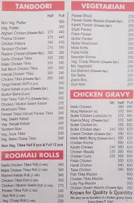 Dill's Chawla Chik Inn menu 1