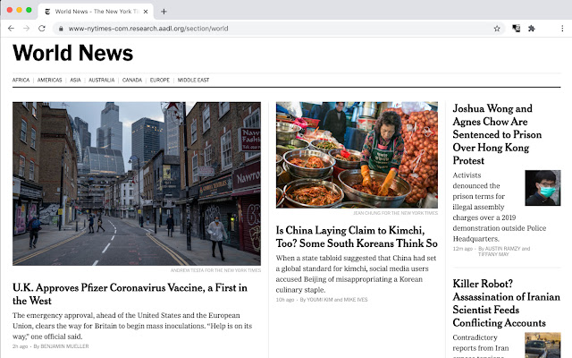 NY Times via AADL chrome extension